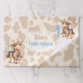 1stロデオホース誕生日ティアウェイ紙ランチョンマット ペーパーパッド (折り畳み)