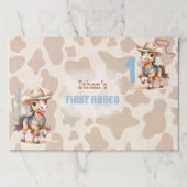1stロデオホース誕生日ティアウェイ紙ランチョンマット ペーパーパッド (正面)