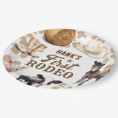 1stロデオ誕生日ボーイウェスタン ペーパープレート (アングル)