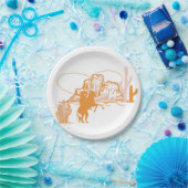 1stロデオ、ファーストロデオ誕生日、女性のカーボーイ誕生日 ペーパープレート (パーティー)