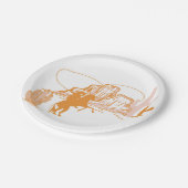 1stロデオ、ファーストロデオ誕生日、女性のカーボーイ誕生日 ペーパープレート (アングル)