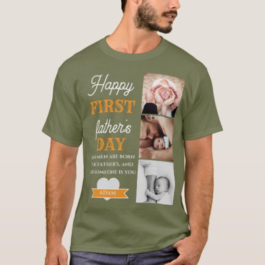 1st父の日3枚の写真 tシャツ (正面)