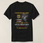 1st特殊部隊グループ退役軍人1st SFGシャツ4th Tシャツ (デザイン正面)