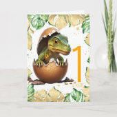 1st誕生日の恐竜ハッピーベビージャングルカード カード (正面)