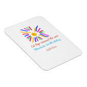 1st誕生日の日旅を追加する名前カラフル日g マグネット (右側)