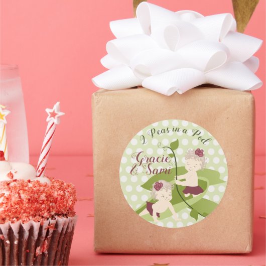 1st誕生日またはベビーシャワーパーティーシール ラウンドシール (パーティー)