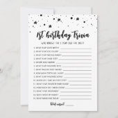 1st誕生日トリビア編集可能ゲームカード 招待状 (正面)