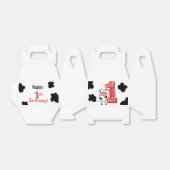 1st誕生日パーティートリートボックス – 牛またはファームテーマ フェイバーボックス (折り畳みなし)