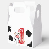 1st誕生日パーティートリートボックス – 牛またはファームテーマ フェイバーボックス (オープン)