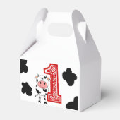 1st誕生日パーティートリートボックス – 牛またはファームテーマ フェイバーボックス (正面サイド)