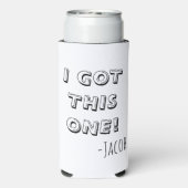 1st誕生日パーティーリトルボーイ誕生日デコールギフト スリム缶クーラー (Seltzer裏面)