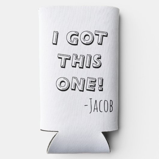 1st誕生日パーティーリトルボーイ誕生日デコールギフト スリム缶クーラー (裏面)