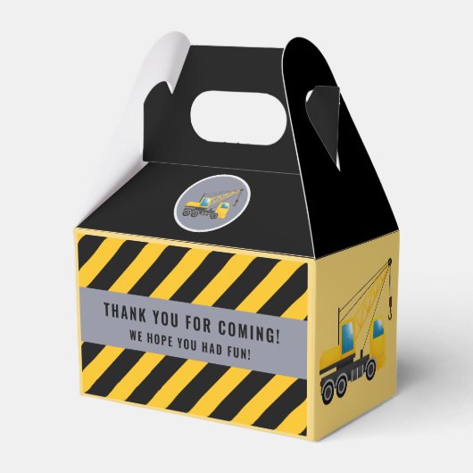 1st誕生日パーティー建築トラックありがとう フェイバーボックス (裏面サイド)