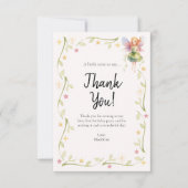 1st誕生日フローラフェアリーフラットサンキューカード サンキューカード (正面)