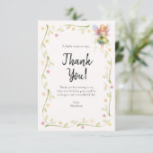 1st誕生日フローラフェアリーフラットサンキューカード サンキューカード (スタンド正面)