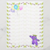 1st誕生日プリンセスベアパーティースクラップブック紙1 チラシ (裏面)