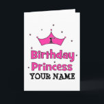1st誕生日プリンセス！ピンククラウン付き カード<br><div class="desc">1歳の誕生日プリンセス!（ピンククラウン付き）パーソナライズされた完璧カスタマイズ/Tシャツギフトあなたの小さな女の子の最初の誕生日のためのどんな女の子の名前を追加することができる！娘，孫娘，子供，子供，ベビー，幼児，犬，犬，ペット，このシャツ，ボタン，ポスター，バッグ，カードまたは電子メールを愛しもしる質問があればkustomizedkids@gmail.com</div>