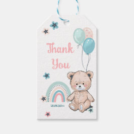 1st誕生日プレゼントラベルかわいいテディベア。 ギフトタグ