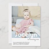 1st誕生日招待状ガールボーイ写真 招待状 (正面)