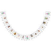 1st誕生日海テーマ12か月の写真 バンティングフラッグ (全)