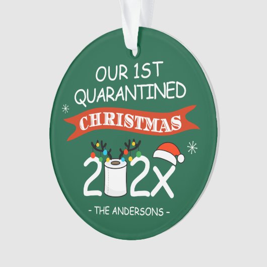 1st隔離クリスマス転がWe With It写真 オーナメント (正面)