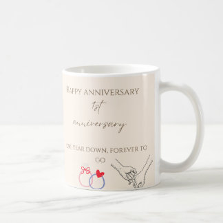 1st アニバーサリーマグカップ - 1年経ったけど、これからもよろしくね コーヒーマグカップ