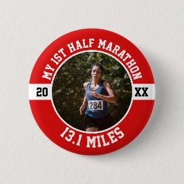 1st ハーフマラソン ランニング 初心者 ランナー スポーツ 13.1 缶バッジ