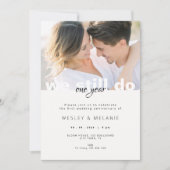 1st 結婚記念日 - We Still Do 写真 招待状 (正面)
