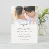 1st 結婚記念日 - We Still Do 写真 招待状 (スタンド正面)