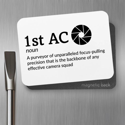 1st AC定義 – カメラチーム3" x 4" Flex マグネット