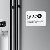 1st AC定義 – カメラチーム3" x 4" Flex マグネット