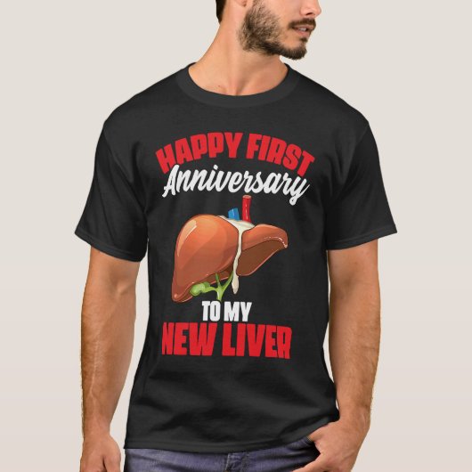 1st Anniversary Liver Transplant Recipient Survivo Tシャツ (正面)