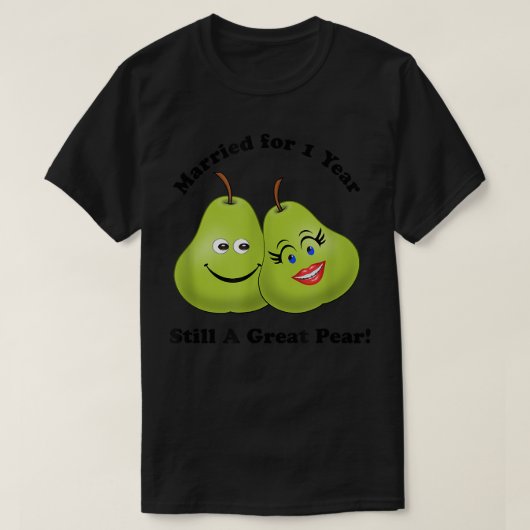 1st Anniversary Tshirt 1 Year Celebrate Wedding Da Tシャツ (デザイン正面)