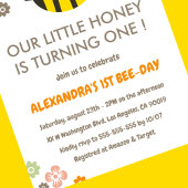 1st bee day招待状かわいい 招待状