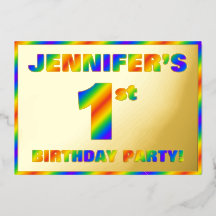 1st Birthdayパーティー—おもしろい、Rainbow Spectrum「1」