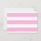 1ST BIRTHDAYピンク白&金ゴールドフォト招待状 招待状 (裏面)