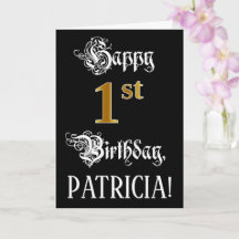 1st Birthday – スクリプファンシート、フェイク金ゴールド検索、名前