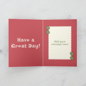 1st Birthday 1 today写真名red greenを追加 カード (内部)