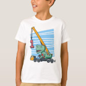 1st Birthday 1 year Mobile Crane Dinosaur Tシャツ (正面)