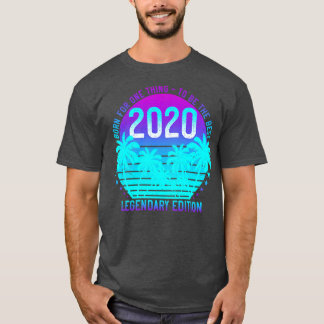 1st Birthday 2020ヴィンテージ美的サンセットパーム1 Tシャツ