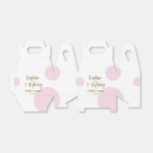 1st Birthday Baptism Pink baby Girl party フェイバーボックス (折り畳みなし)