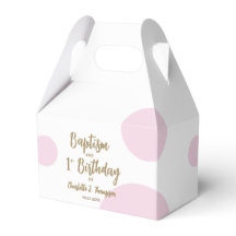 1st Birthday Baptism Pink baby Girl party