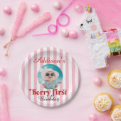 1st Birthday Berry-Sweet誕生日と写真 ペーパープレート (パーティー)