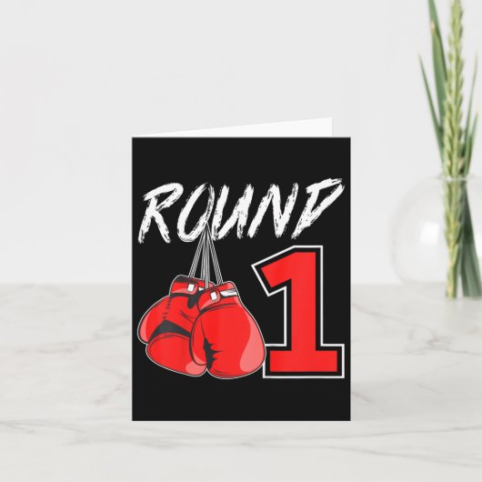 1st Birthday Boxing Boy 1 Year Old Boxer Bday Part カード (正面)
