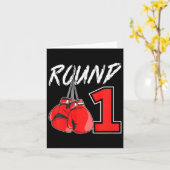 1st Birthday Boxing Boy 1 Year Old Boxer Bday Part カード (黄色い花)