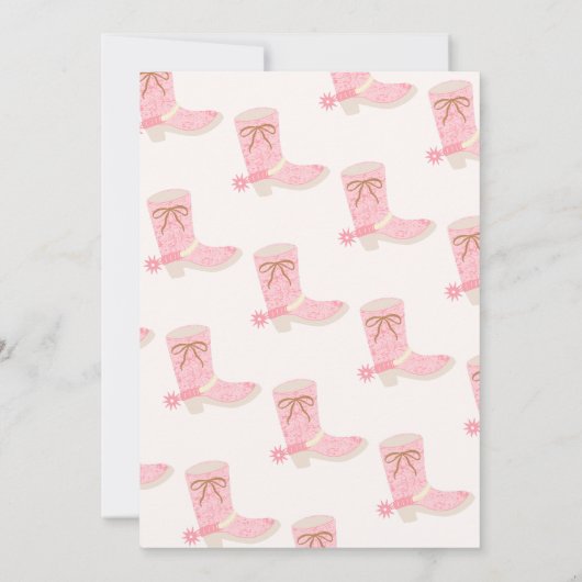 1st Birthday Cowgirl First Rodeo  Invite 招待状 (裏面)