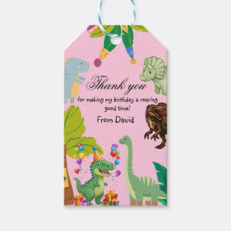 1st Birthday Dinosaur Minimal baby boy ギフトタグ