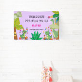 1st Birthday Dinosaur Minimal baby boy 横断幕 (インサイチュ)