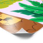 1st Birthday Dinosaur Minimal baby welcome sign フォトプリント (角)