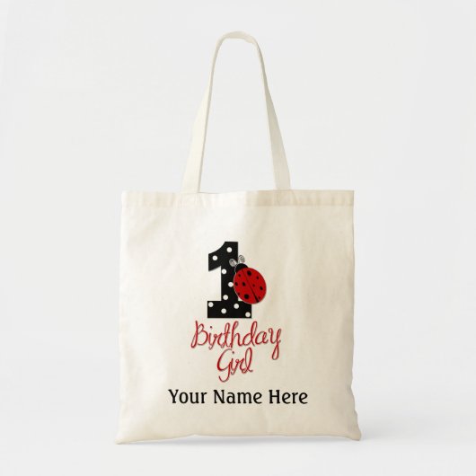 1st Birthday Girl - Lady Bug - 1 - Ladybug トートバッグ (正面)